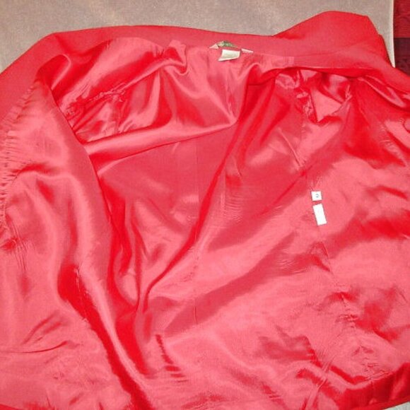 Vtg Austin Reed Women's Blazer Jacket Size 12 Red Worsted Wool Lined Pockets USA - Picture 6 of 12